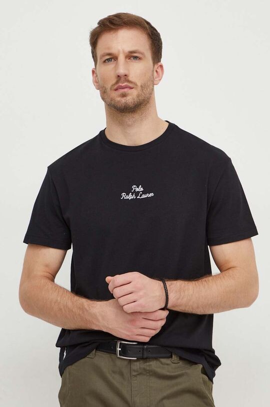 

Хлопковая футболка Polo Ralph Lauren, черный