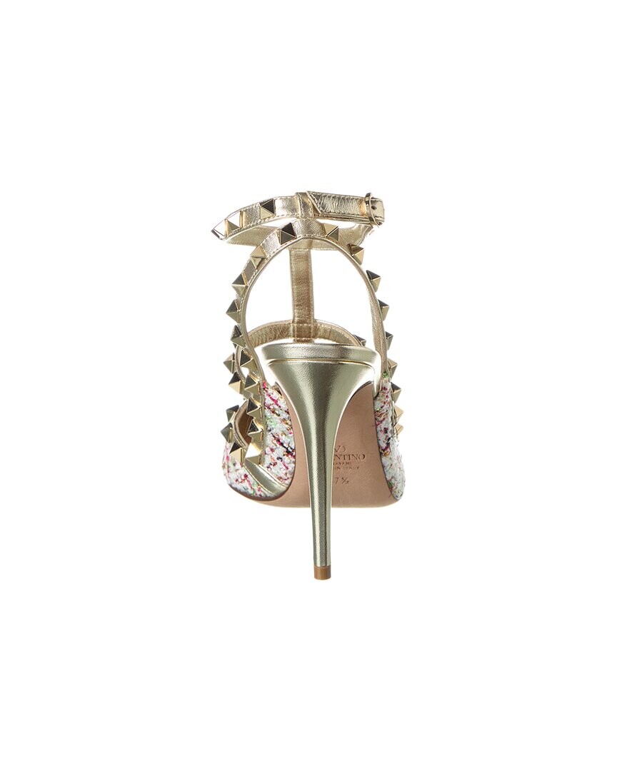 

Туфли Valentino Rockstud 100 из твида и кожи, белый