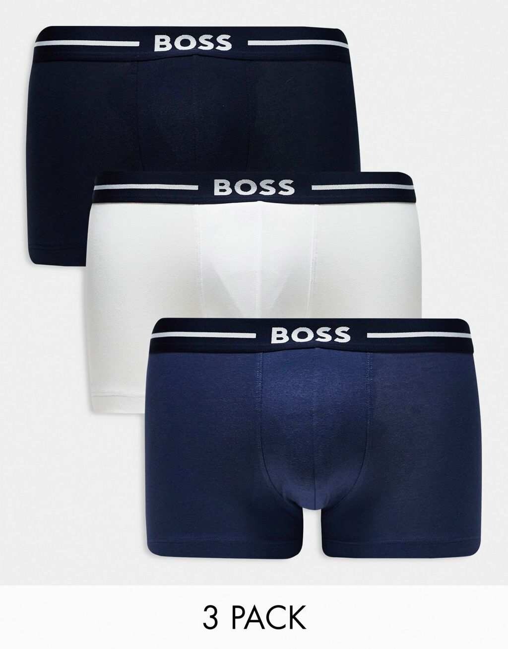 

Набор из трех плавок Boss Bodywear в темно-синем, белом и синем цветах