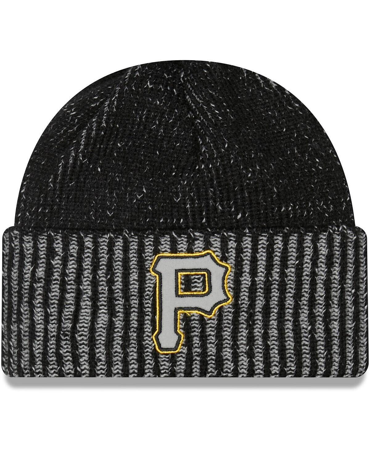 

Мужская черная вязаная шапка Pittsburgh Pirates Pop Flect с манжетами New Era