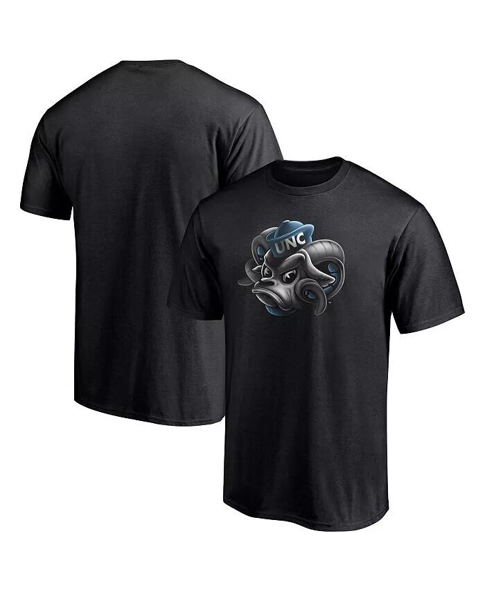 

Мужская черная футболка North Carolina Tar Heels Team Midnight Mascot Fanatics, черный