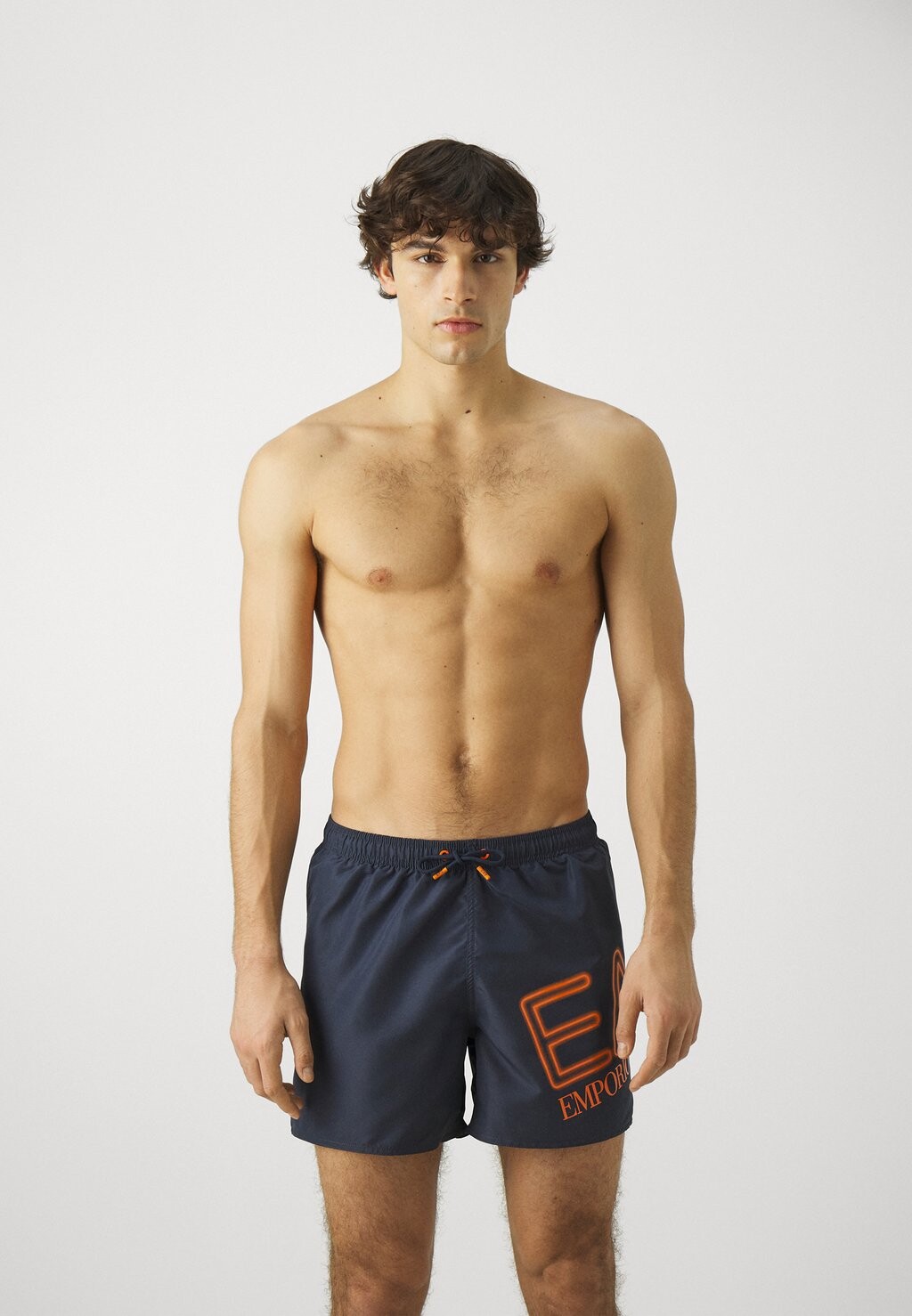 

Шорты для плавания Water Logo EA7 Emporio Armani, цвет blue navy/orange tiger