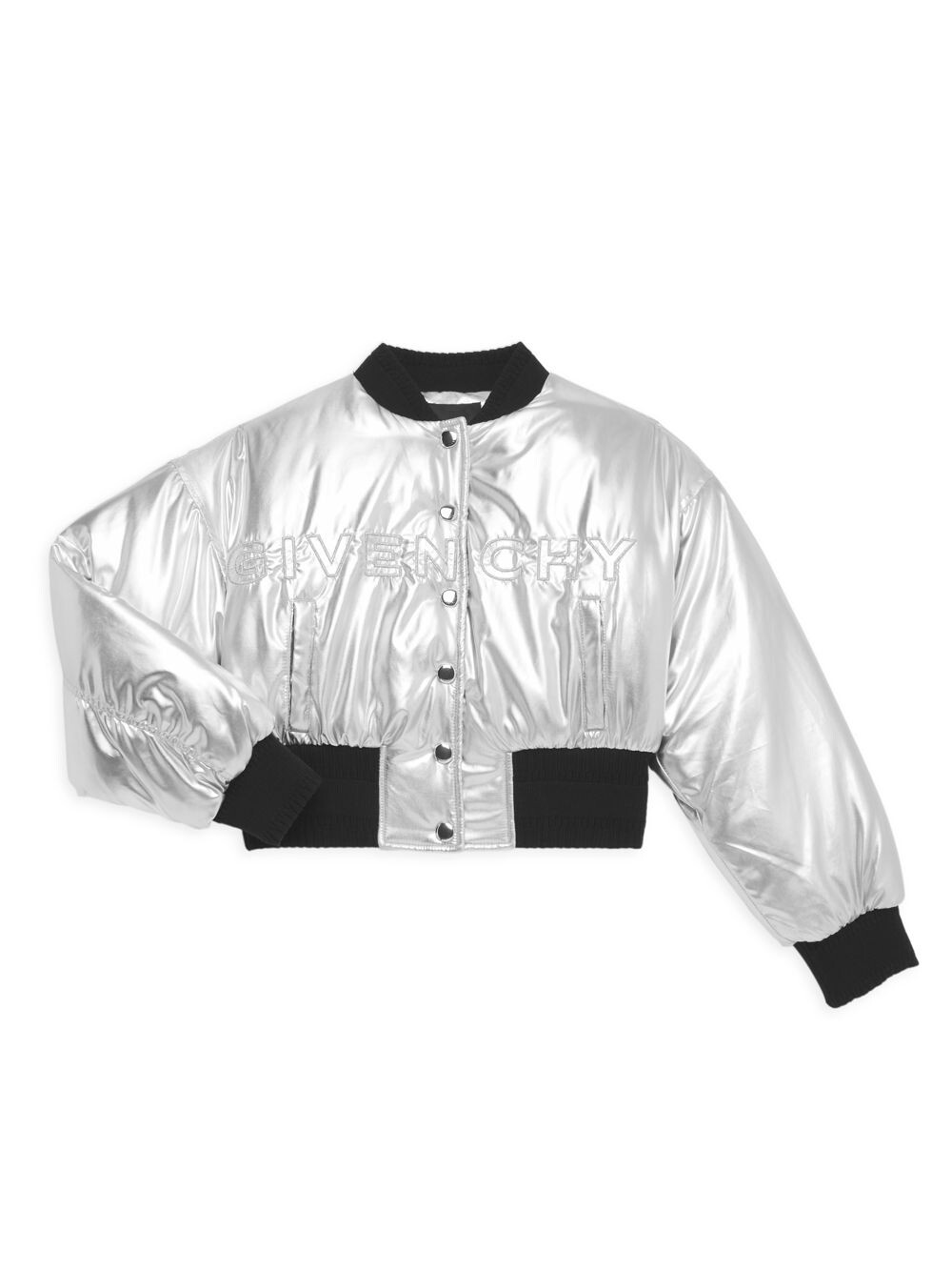 

Детская стеганая куртка с логотипом Givenchy, серый