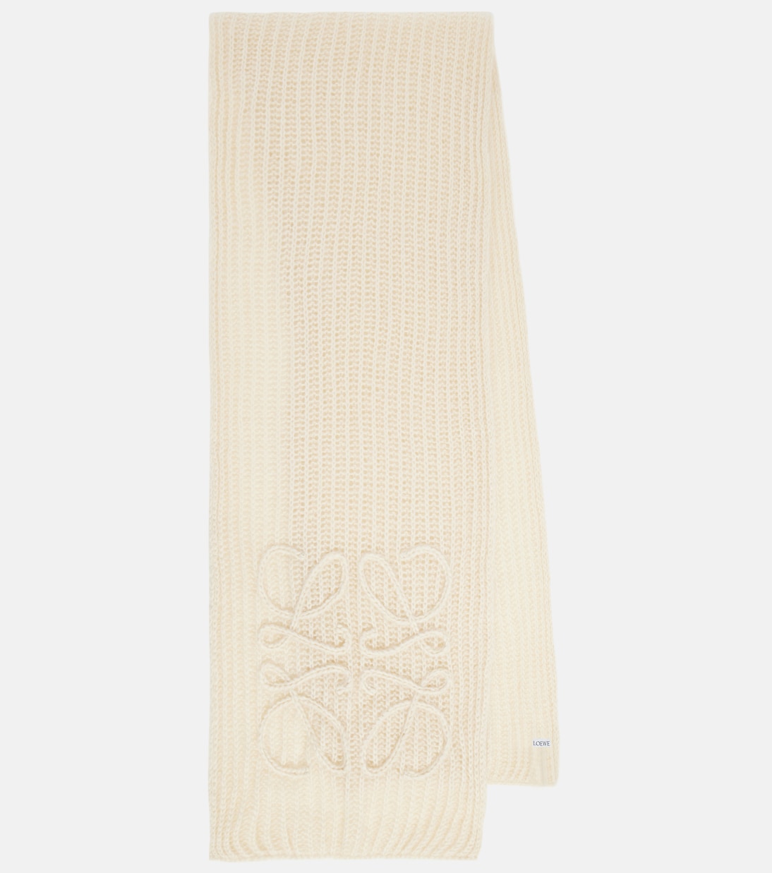 Ажурный шарф anagram из смесового мохера Loewe, белый