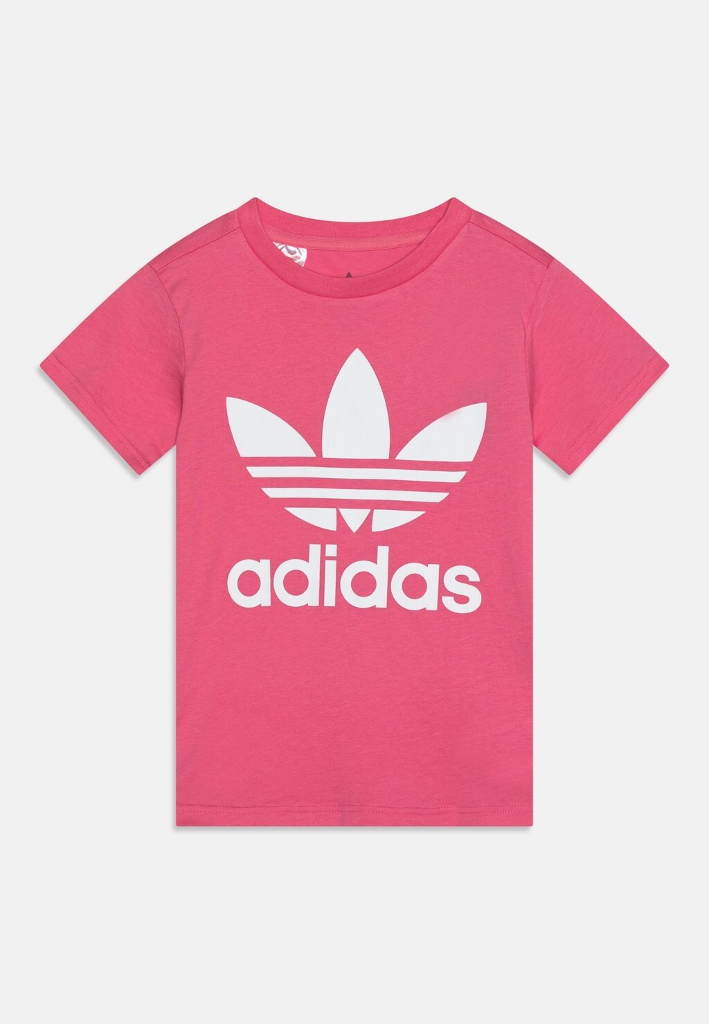 

Футболка с принтом Trefoil Tee Kids Unisex adidas Originals, цвет pink fusion