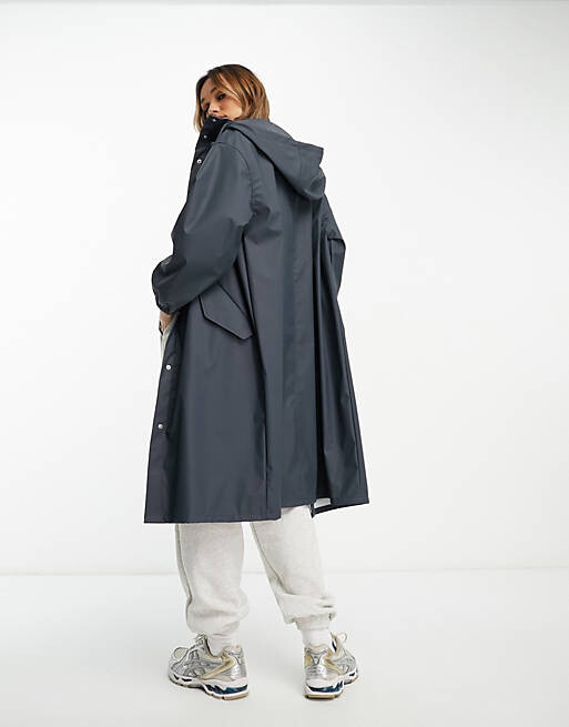 

Прорезиненная парка-дождевик ASOS DESIGN