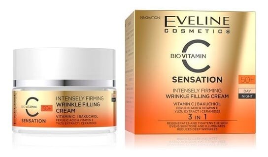 

Витамин Интенсивно укрепляющий крем, заполняющий морщины 50+ 50мл Eveline Cosmetics C Sensation Bio