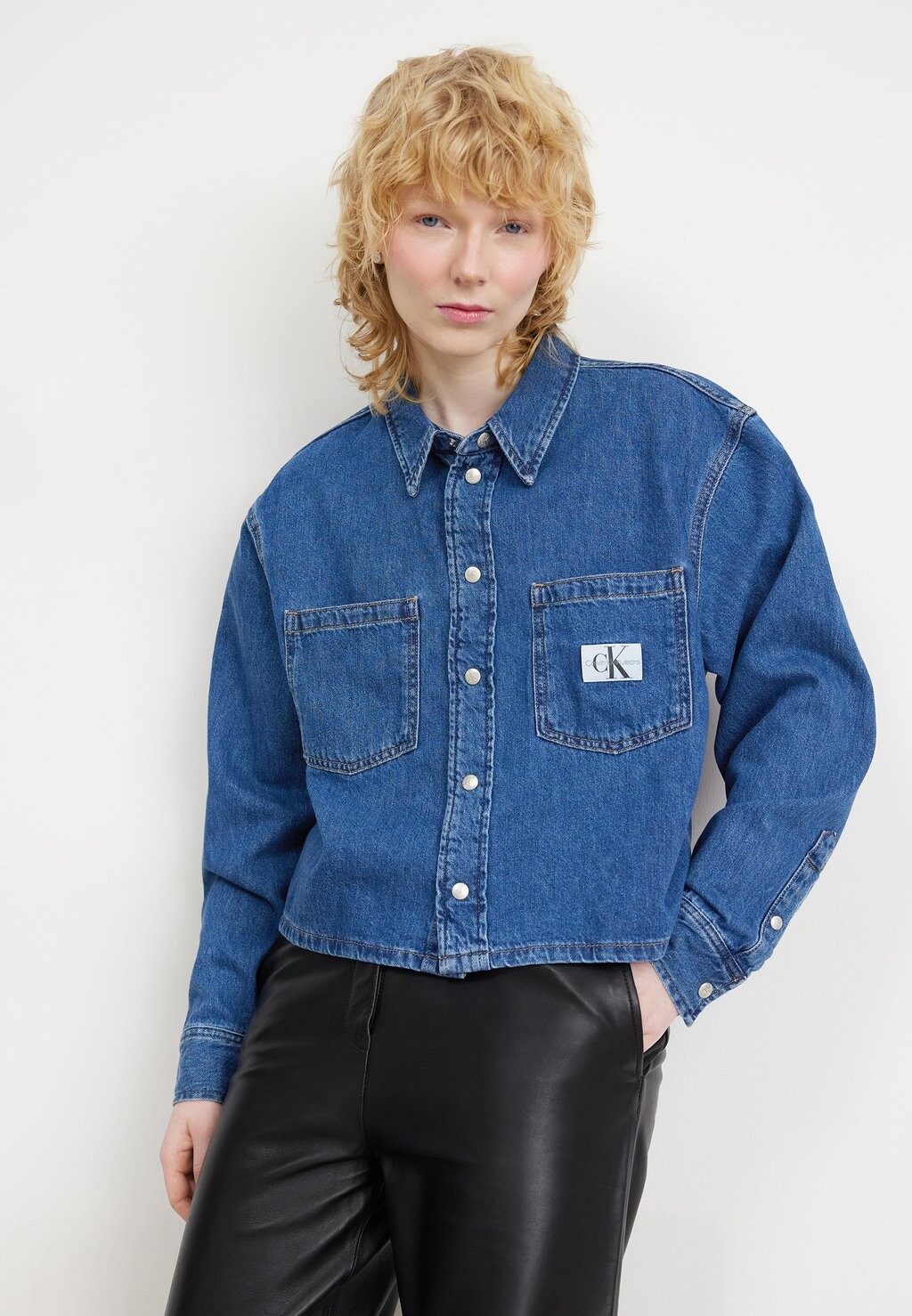 

Рубашка Calvin Klein Jeans, синий деним