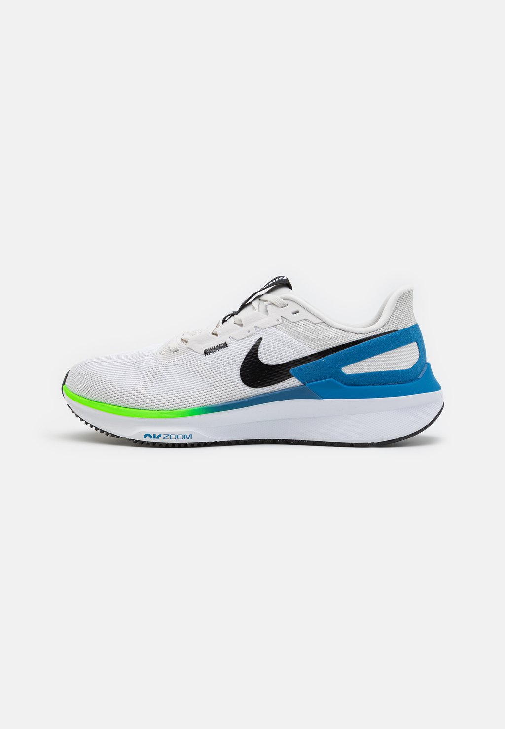 Нейтральные кроссовки Air Zoom Structure 25 Nike, цвет white/black/platinum tint/star blue/green strike
