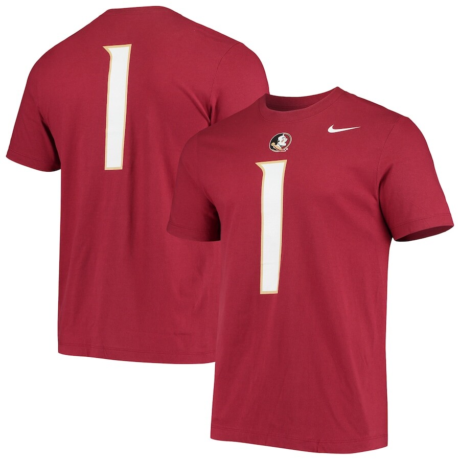 

Футболка с коротким рукавом Nike Florida State Seminoles, гранатовый