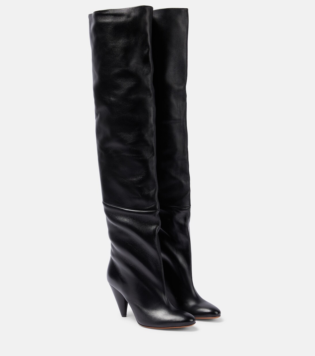 

Ботинки ботфорты cone из кожи Proenza Schouler, черный