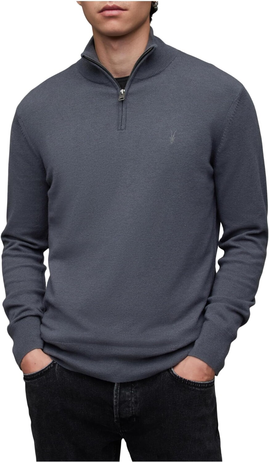 

Толстовка Kilburn Zip Funnel AllSaints, цвет Beetle Blue