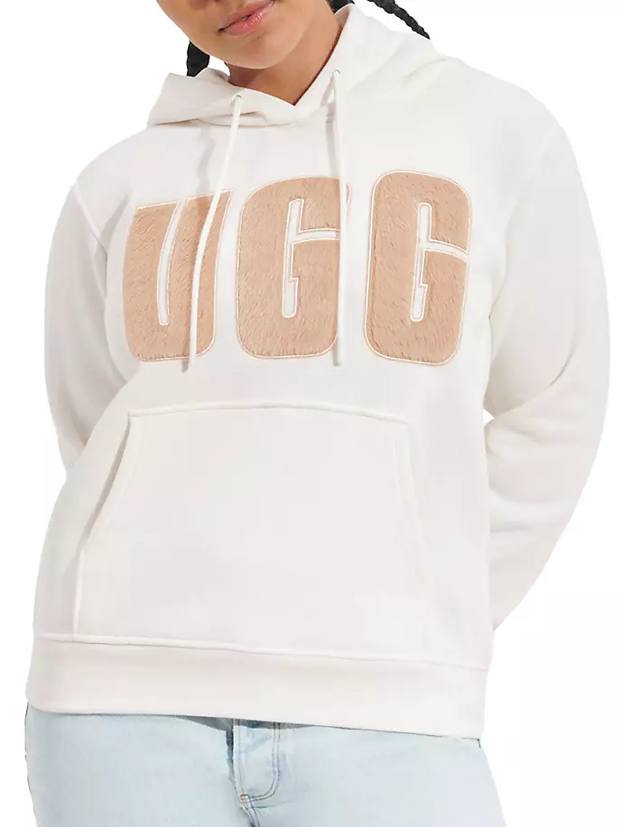 

Толстовка из хлопковой смеси Rey Fuzzy Logo Ugg, цвет nimbus sand