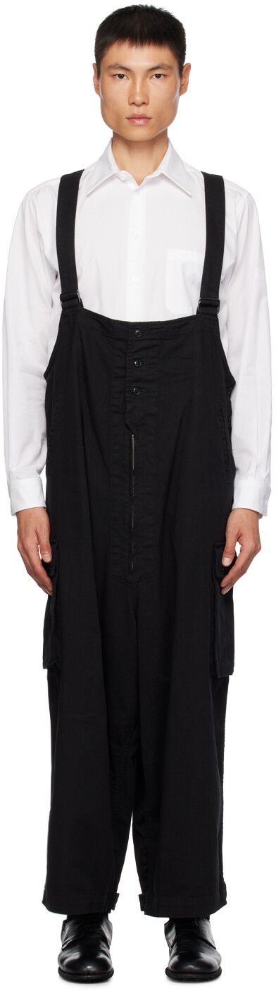 

Черный комбинезон с несколькими карманами Yohji Yamamoto