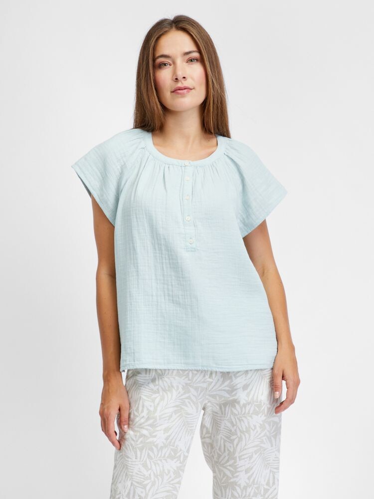 

Муслиновая блузка Gap, синий