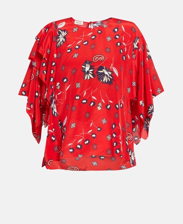 

Шелковая туника Zadig&Voltaire, красный