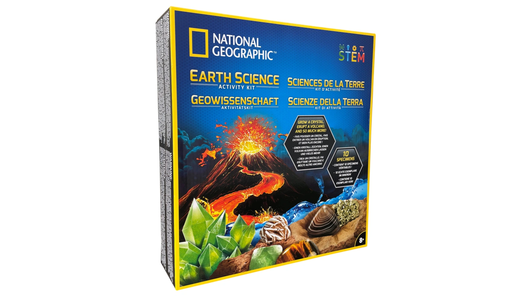 Мега-набор для занятий по геонауке National Geographic набор bondibon наука о вулканах вв0935 8 экспериментов разноцветный