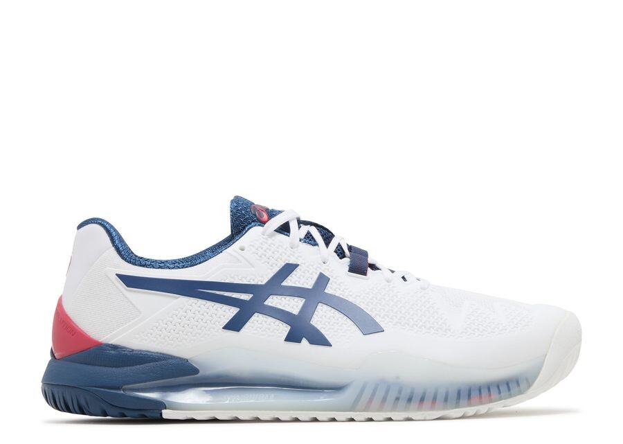 

Кроссовки ASICS Gel Resolution 8 2E Wide, цвет White Mako Blue