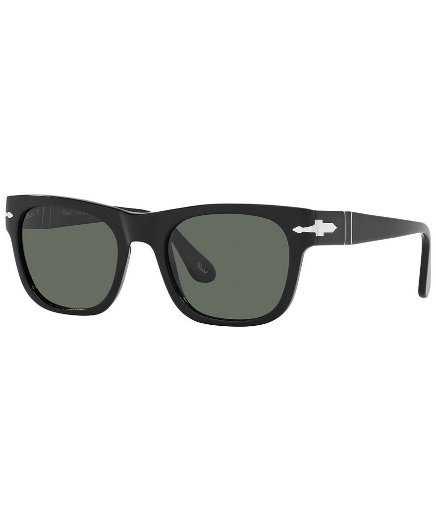 Солнцезащитные очки Persol унисекс PO3269S 54 мм, прямоугольные поляризованные, черный