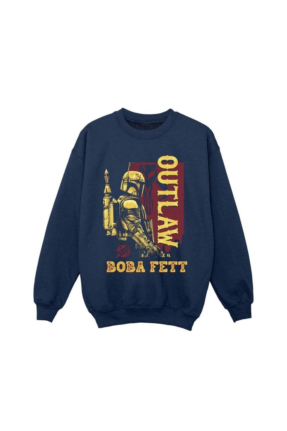 

Толстовка Outlaw с потертостями The Book Of Boba Fett Star Wars, темно-синий