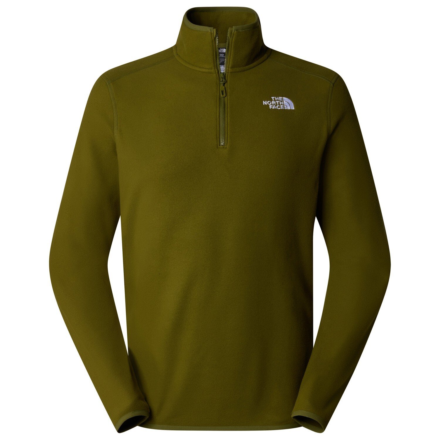 

Флисовый свитер The North Face 100 Glacier 1/4 Zip, цвет Forest Olive, Серый