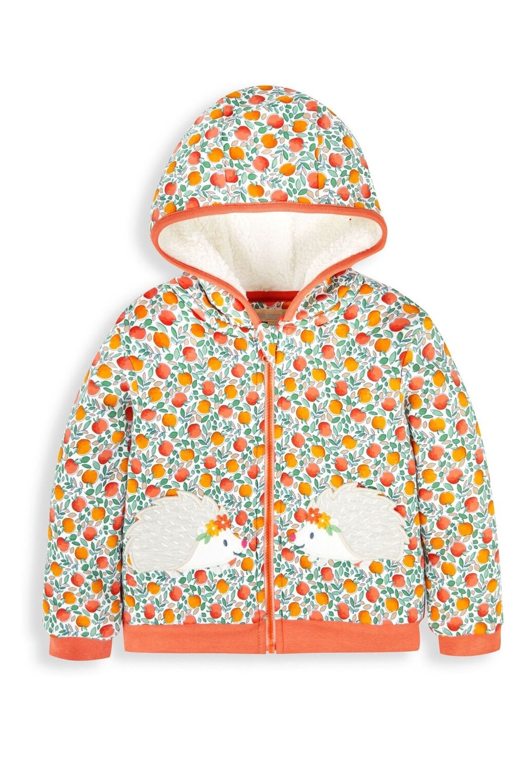

Толстовка на молнии Hedgehog Applique Cosy JoJo Maman Bébé, цвет rust