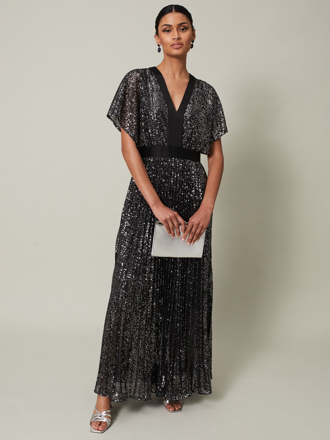 

Платье макси с пайетками Phase Eight Teagan, цвет Gunmetal