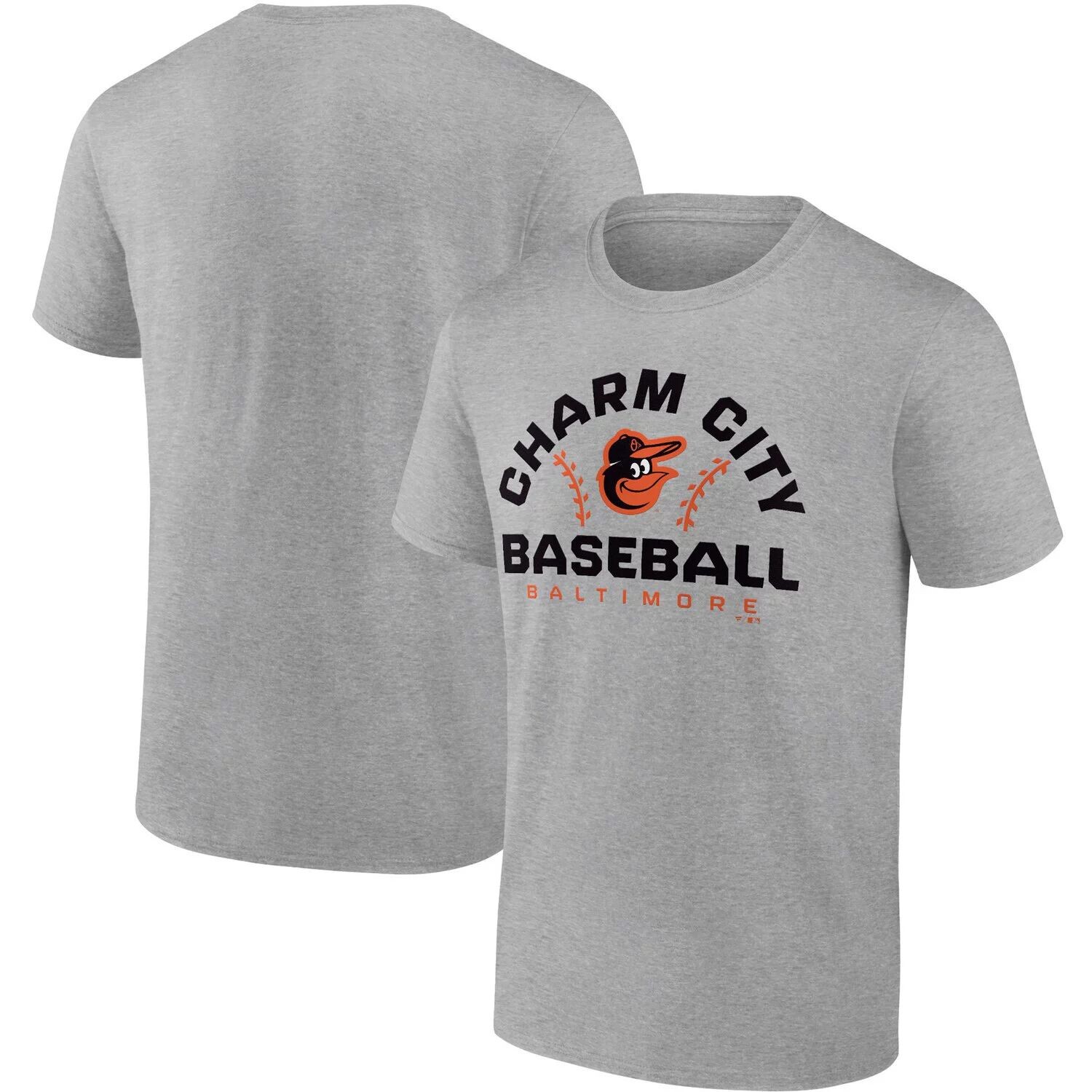 

Мужская серая футболка с логотипом Fanatics Baltimore Orioles Iconic Go for Two, Серый