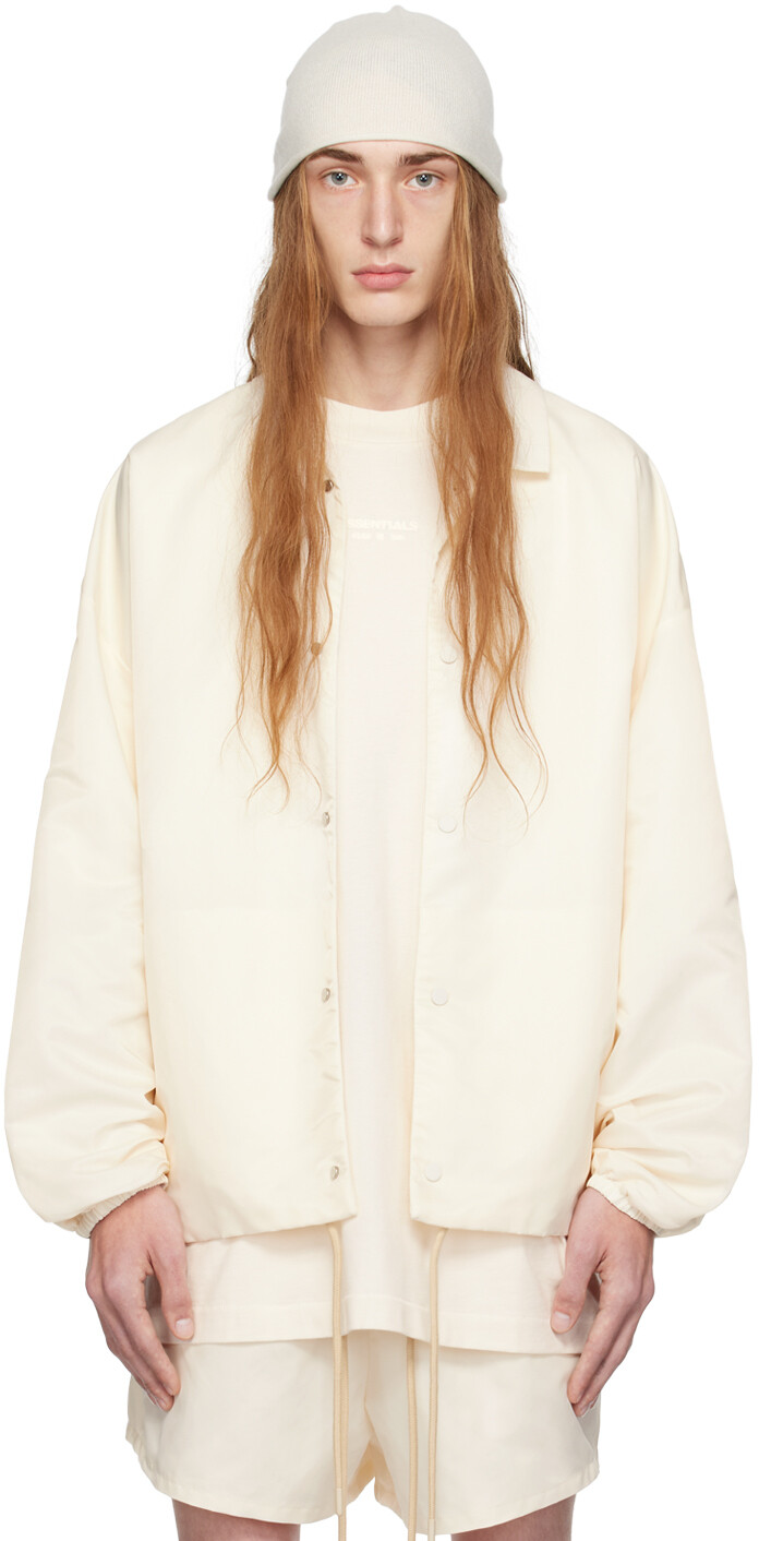 

Бело-белая куртка на шнурке Fear of God ESSENTIALS, Белый