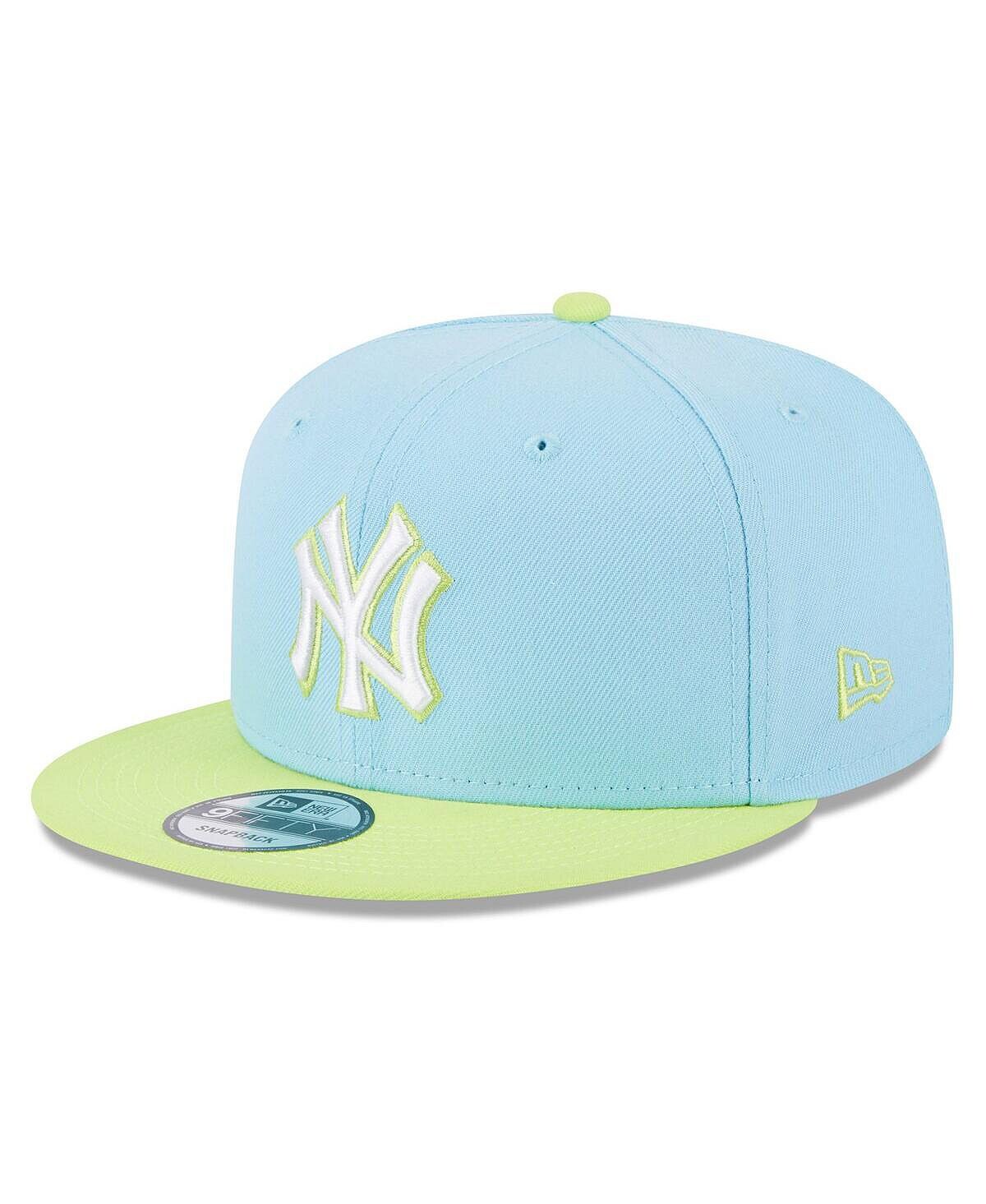 

Мужская голубая, неоново-зеленая бейсболка New York Yankees Spring Basic двухцветная кепка Snapback 9FIFTY New Era