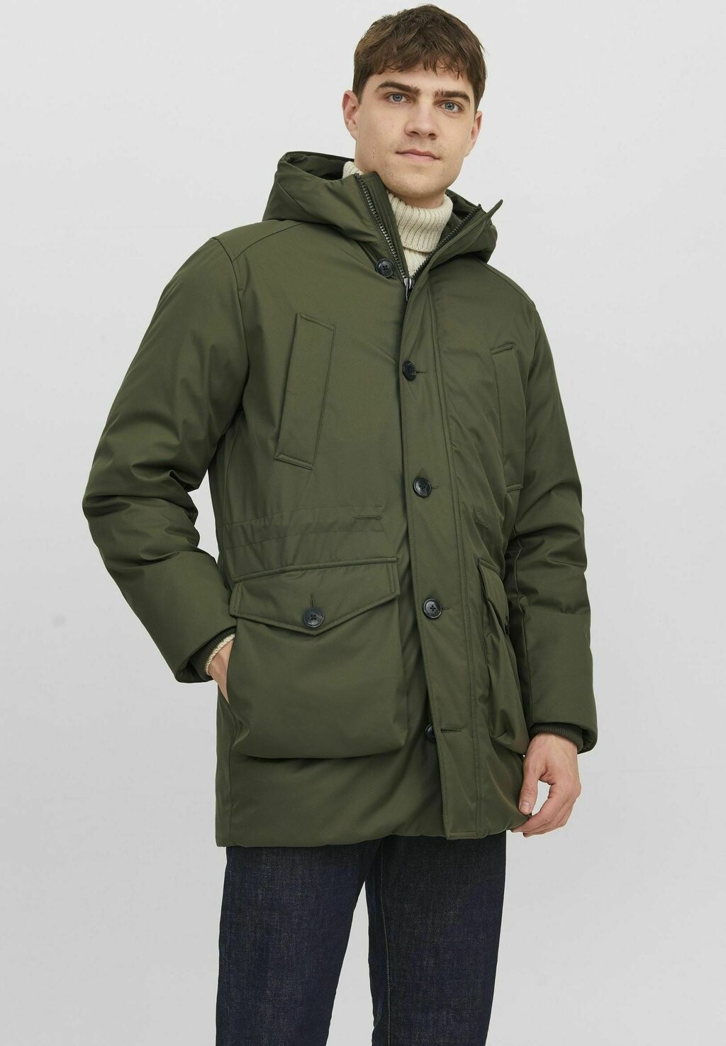 

Зимнее пальто КАПУЗЕН Jack & Jones, виноградный лист