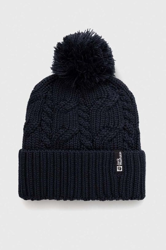 

Шапка с помпоном Jack Wolfskin, темно-синий