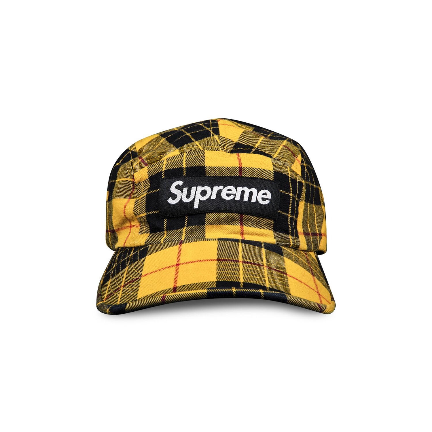 

Твиловая кепка Supreme из ткани чинос, цвет Желтый тартан