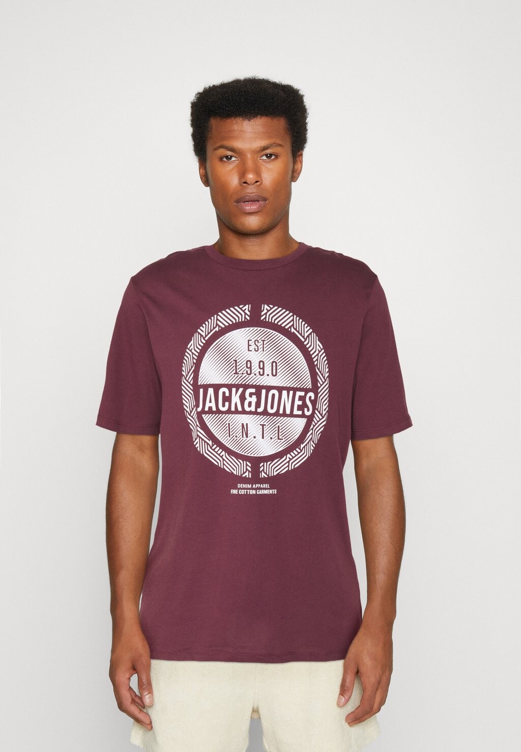 

Футболка с принтом Jack & Jones, бордовый, Красный