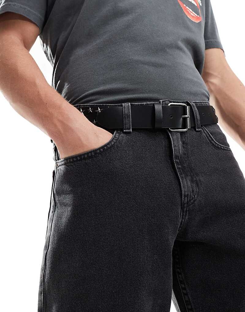 

ASOS DESIGN Черный пояс с крышками в форме сердечек