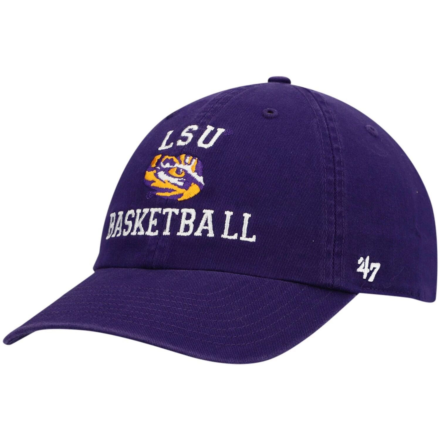 

Мужская баскетбольная регулируемая кепка фиолетового цвета LSU Tigers Arch '47