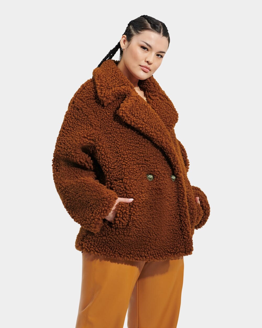

Верхняя одежда Gertrude Short Teddy Coat UGG, коричневый