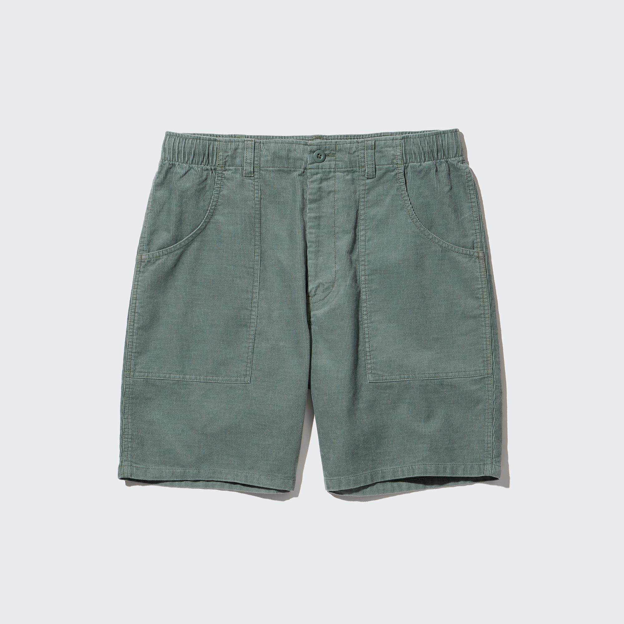 Шорты-бермуды Uniqlo Corduroy, зеленый брюки uniqlo corduroy relaxed fit зеленый