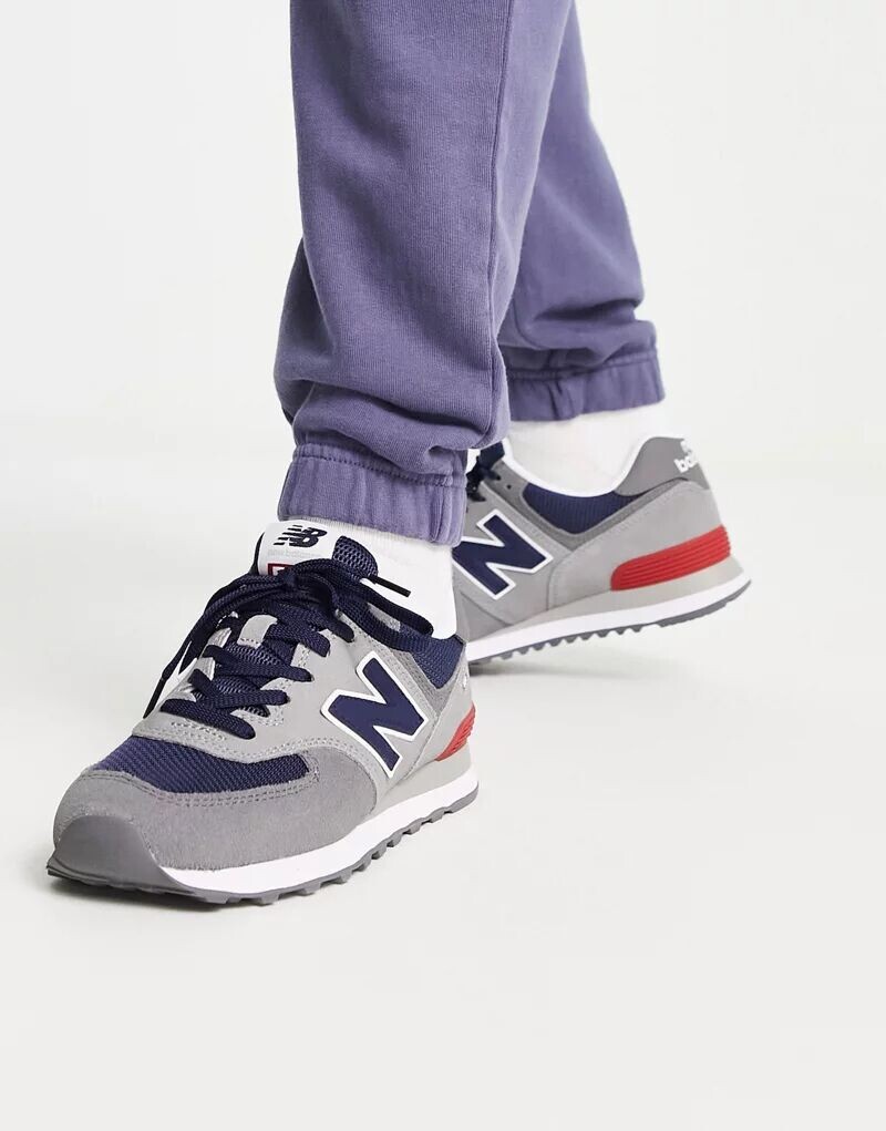 

Кроссовки New Balance 574 серого и черного цвета