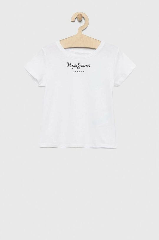 

Детская хлопковая футболка Pepe Jeans, белый