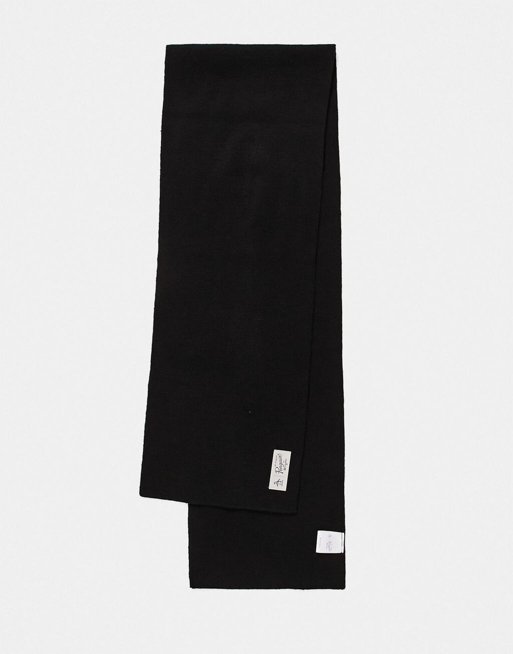 

Черный шарф с бахромой и логотипом Original Penguin