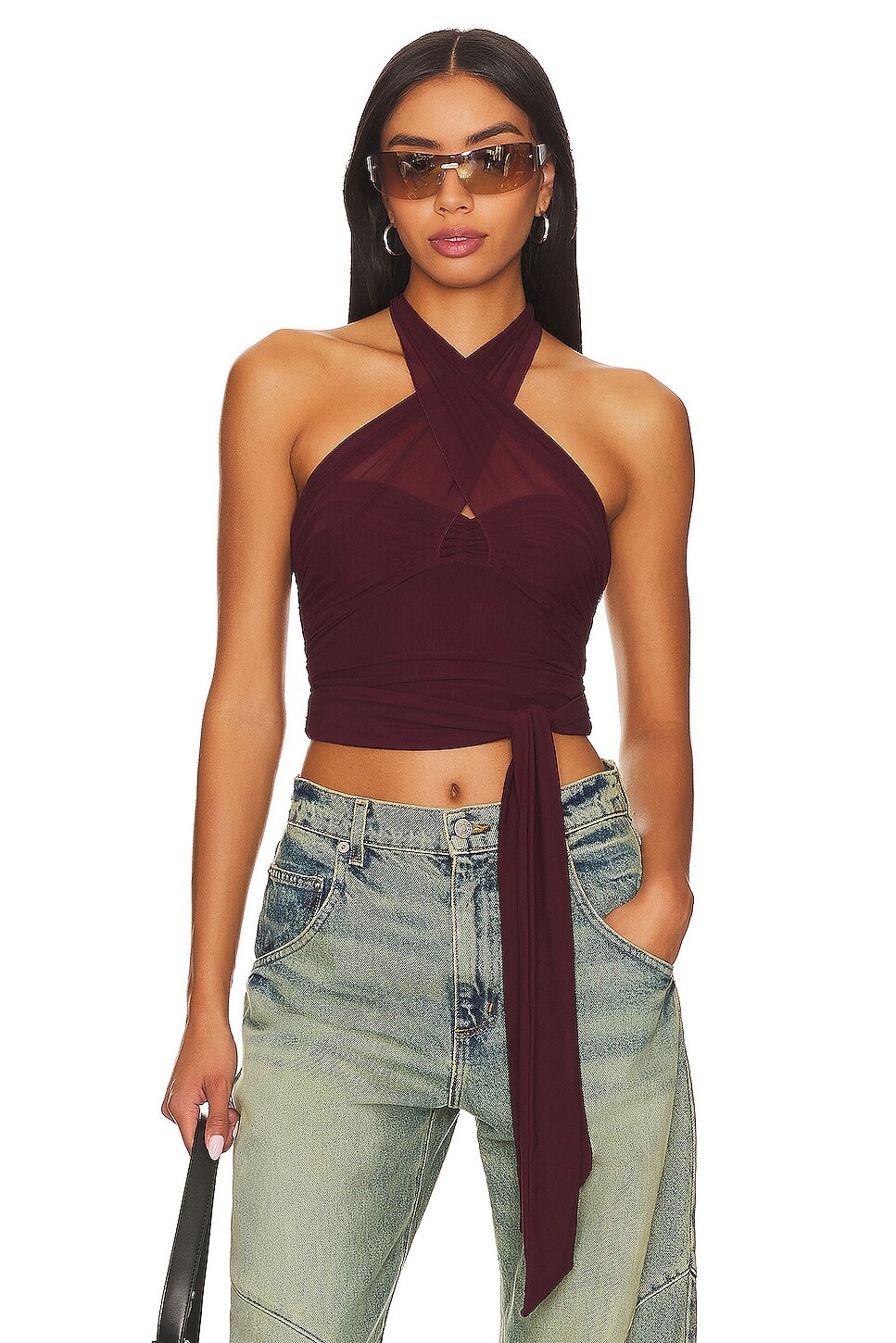 

Топ MAJORELLE Charlize Halter, цвет Plum Purple