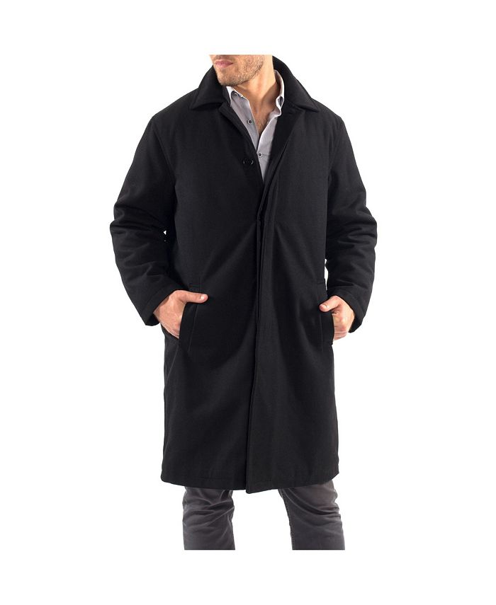 Мужская куртка до колена Zach, верхнее пальто, Тренч, пальто из смесовой шерсти Alpine Swiss, черный