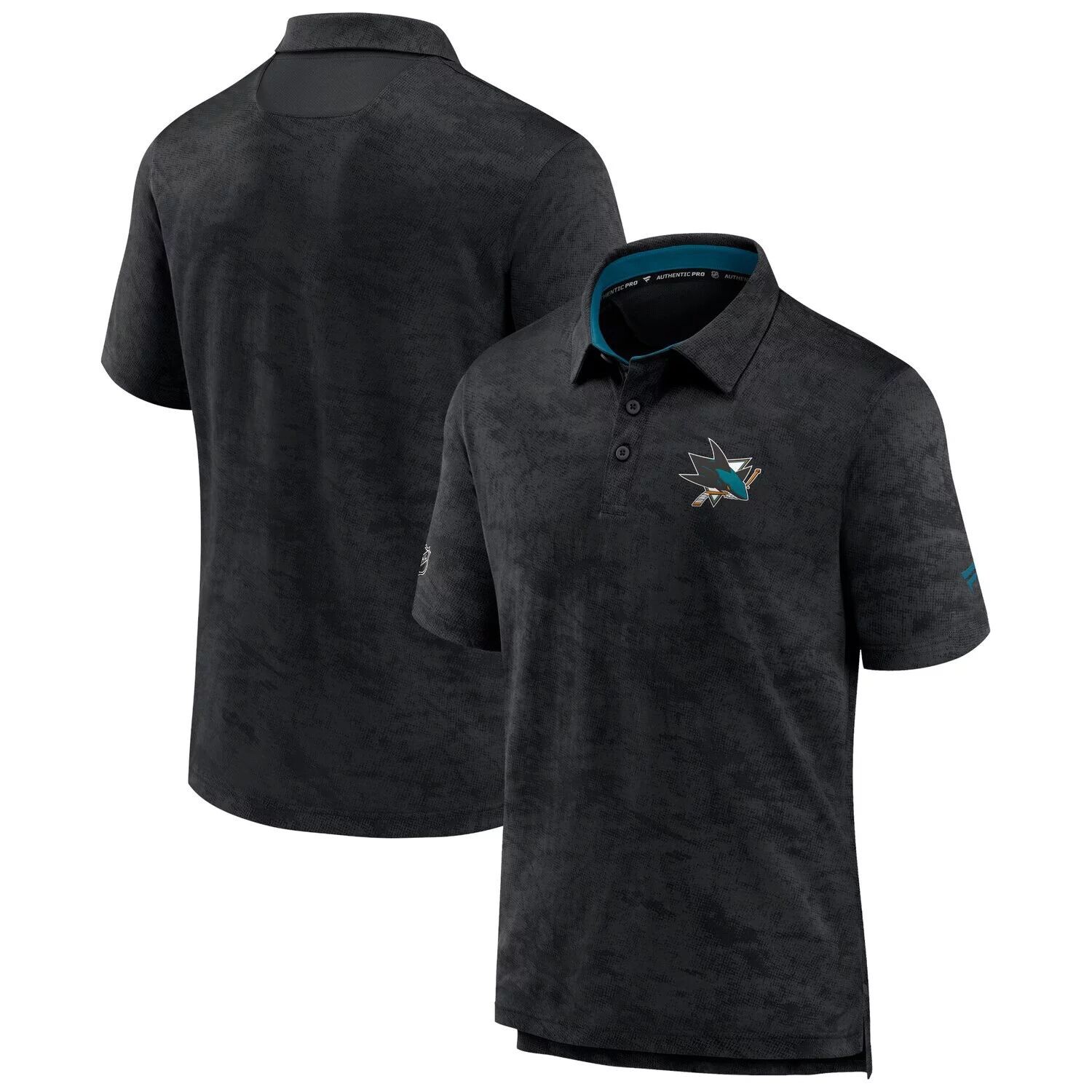 

Мужское фирменное черное поло San Jose Sharks Authentic Pro Rink Team Fanatics, Черный