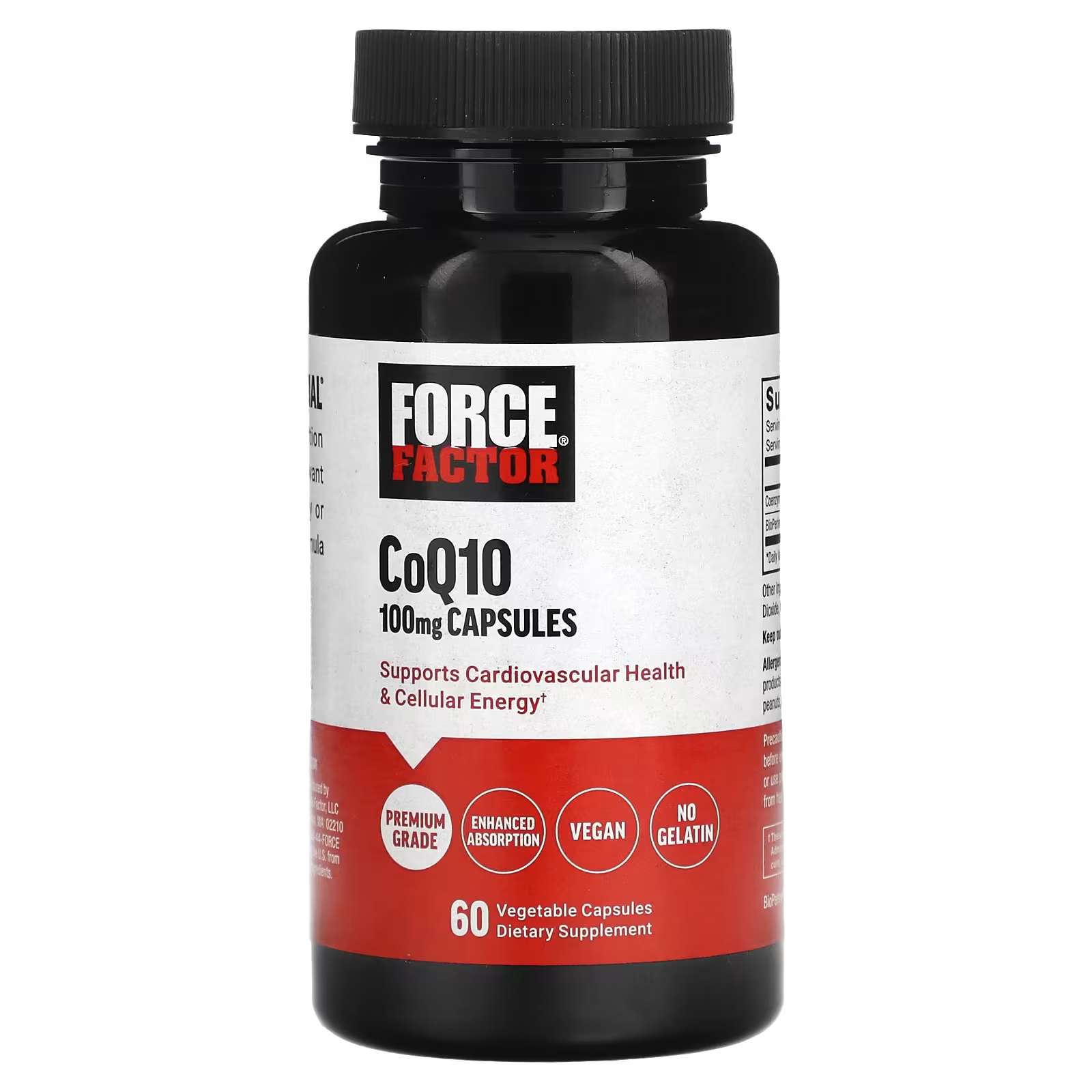Force Factor CoQ10 100 мг 60 растительных капсул force factor кордицепс 500 мг 60 капсул