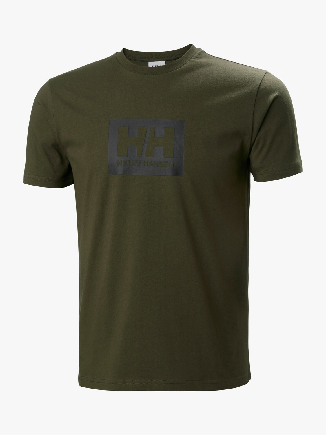 

Хлопковая футболка с ярким логотипом Helly Hansen, утилита зеленый