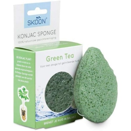 Конжаковая губка, органический зеленый чай, Skoon чай wital чай органический органический зеленый сенча 17 пакетиков
