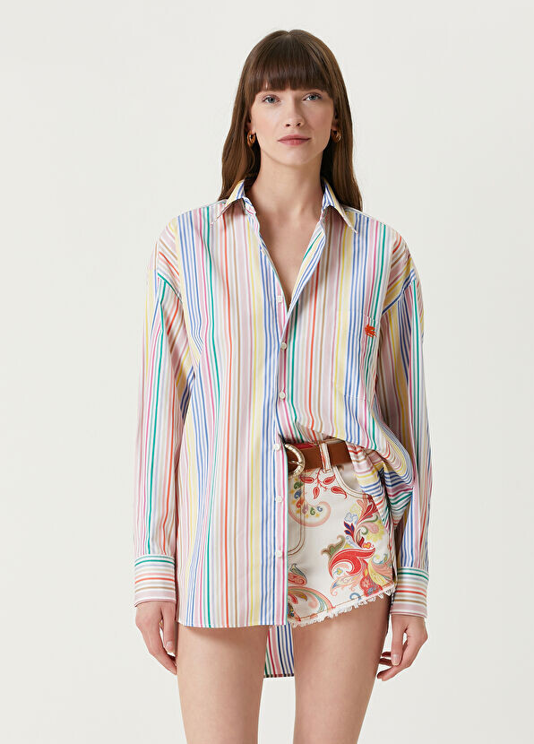 

Полосатая рубашка Etro, мультиколор