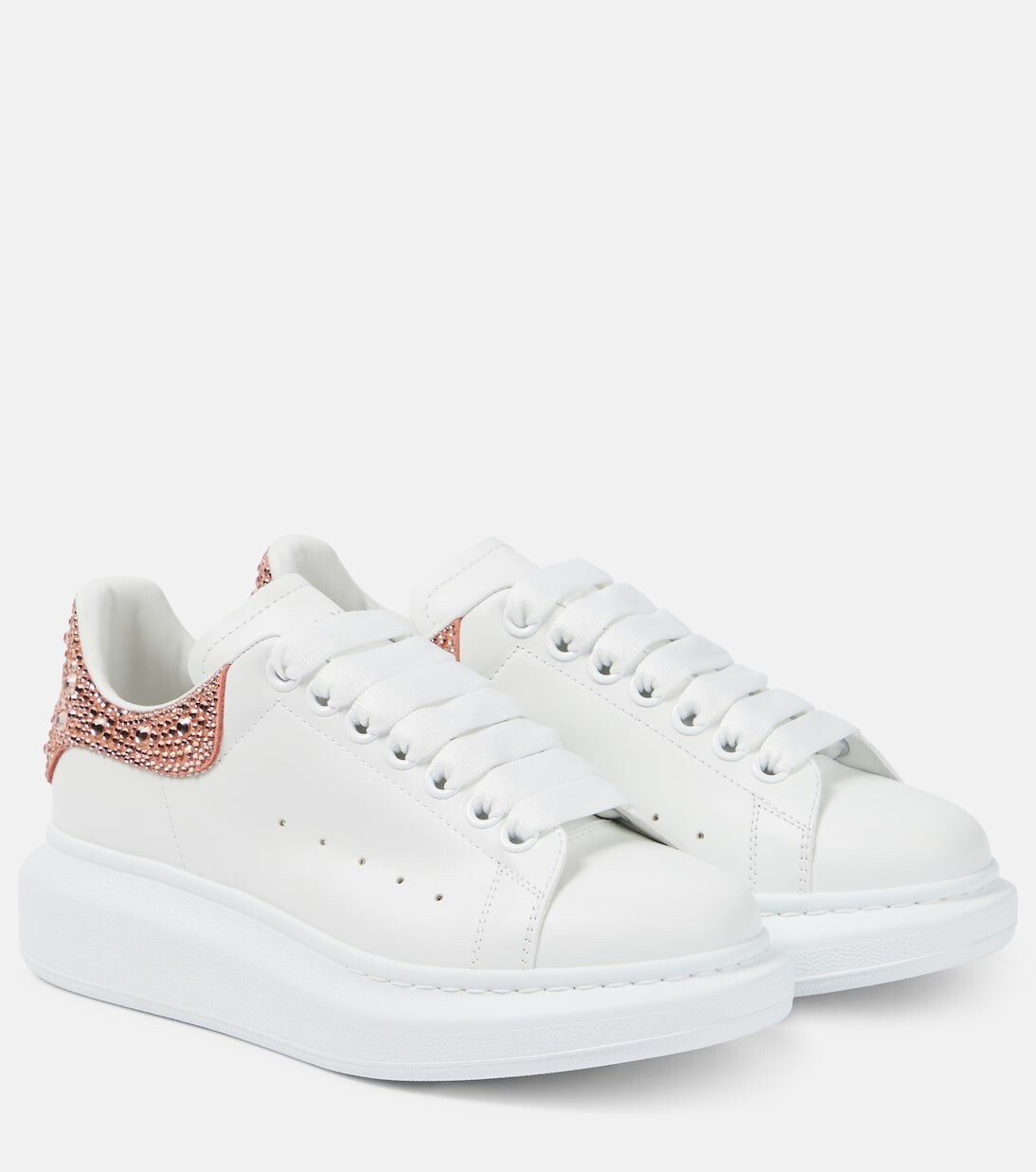 

Кроссовки из кожи с декором Alexander Mcqueen, белый