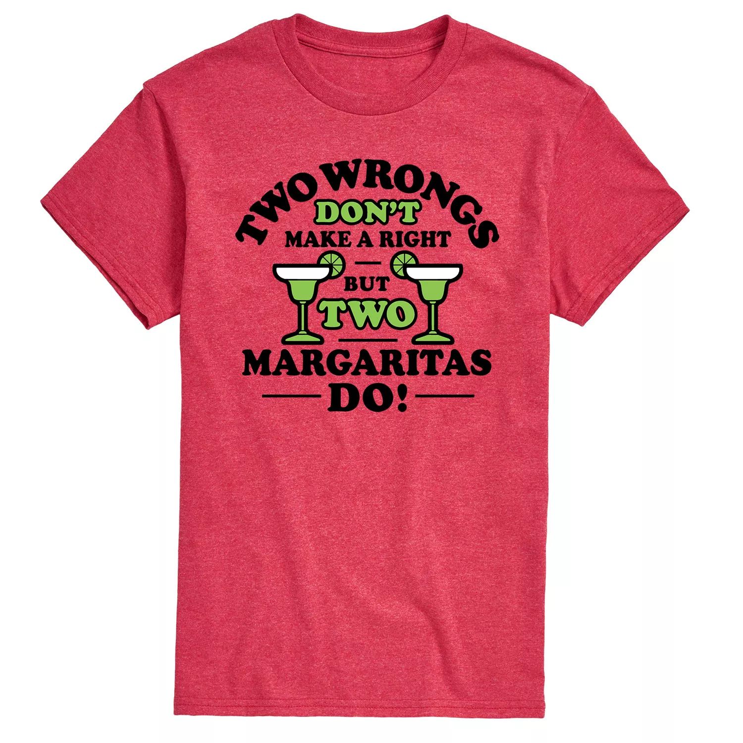 Мужская футболка с рисунком Two Wrongs Right Margaritas Licensed Character mcgrath m two wrongs